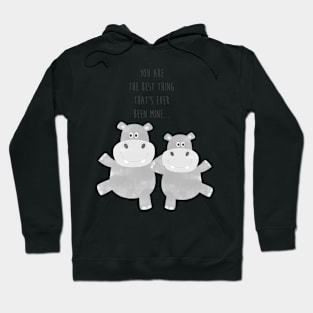 Best Hippo Couple - You are the best thing thats ever been mine - Happy Valentines Day Hoodie